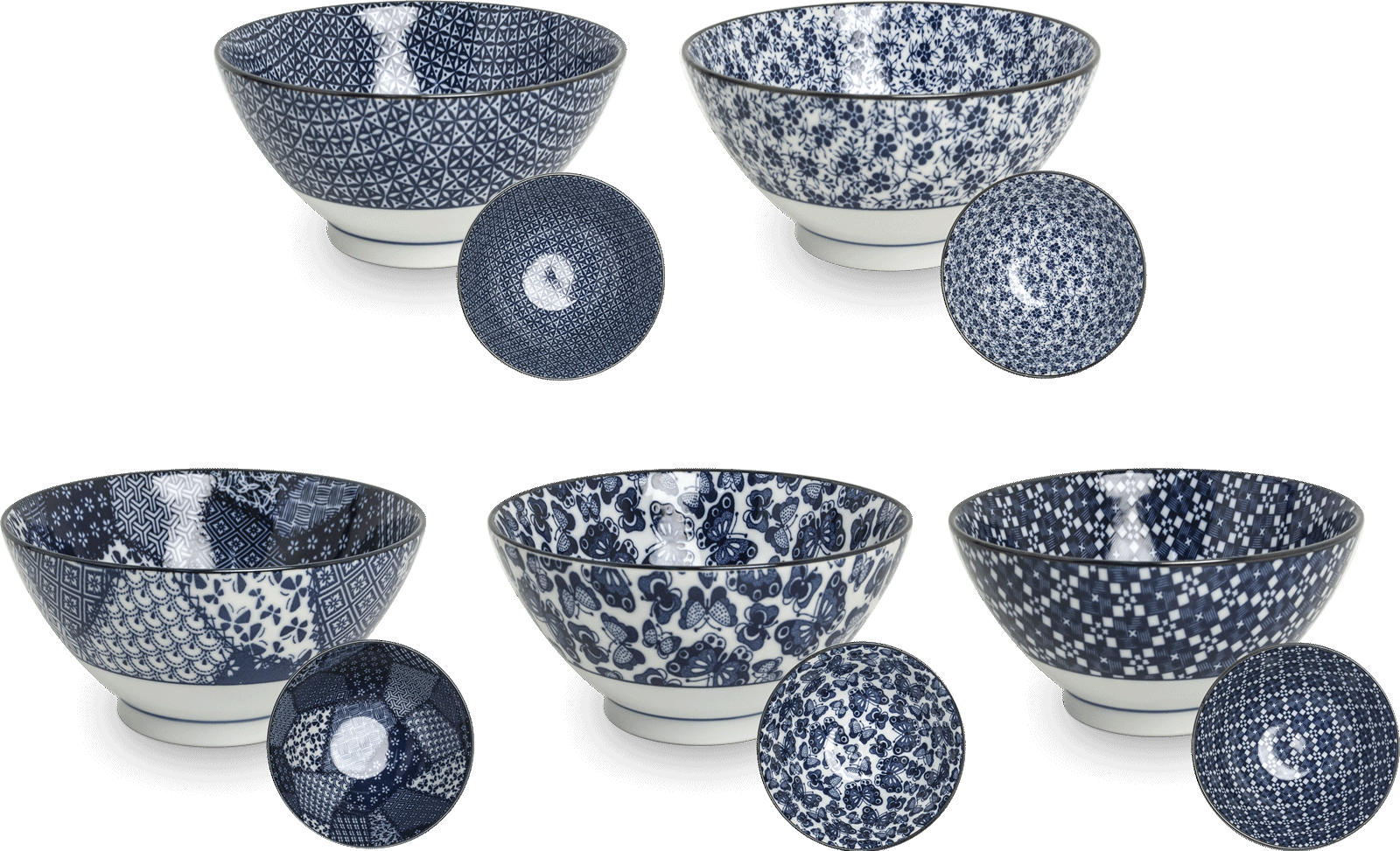 Bowls Blue pattern, mix 0