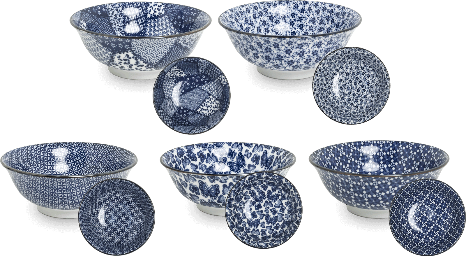 Bowls Blue pattern, mix 0